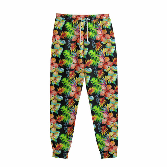 Tropical Hawaii Flowers Pattern Print Sweatpants