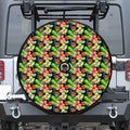 Tropical Hawaii Flowers Pattern Print Tire Cover With Camera Hole