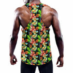 Tropical Hawaii Flowers Pattern Print Training Tank Top
