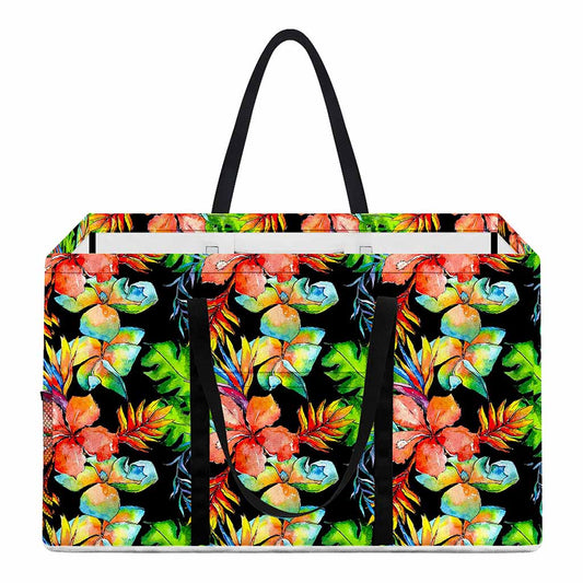 Tropical Hawaii Flowers Pattern Print Utility Tote Bag