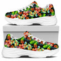 Tropical Hawaii Flowers Pattern Print White Chunky Shoes