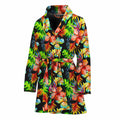 Tropical Hawaii Flowers Pattern Print Women's Bathrobe