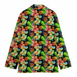 Tropical Hawaii Flowers Pattern Print Women's Cotton Blazer