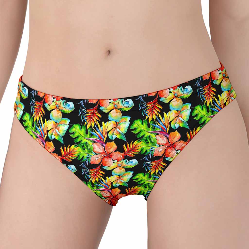 Tropical Hawaii Flowers Pattern Print Women's Panties