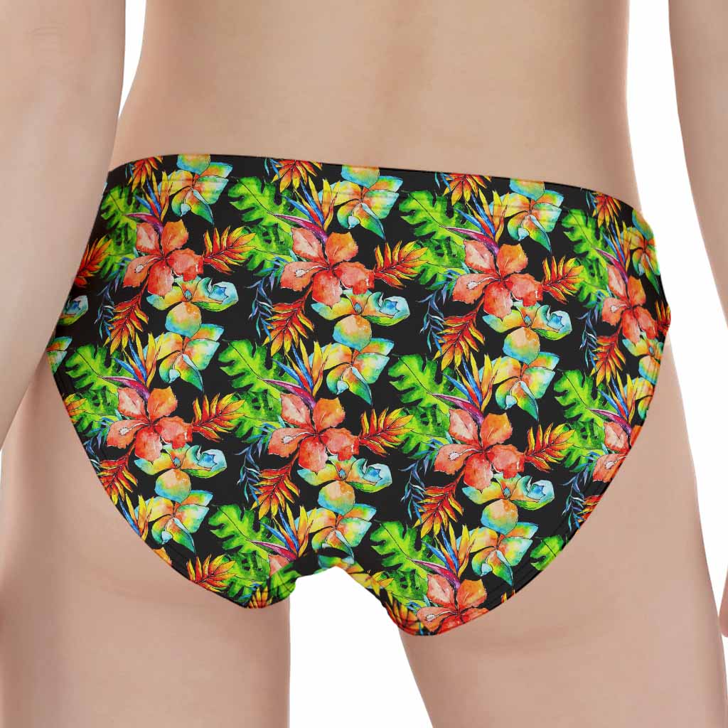 Tropical Hawaii Flowers Pattern Print Women's Panties