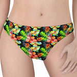 Tropical Hawaii Flowers Pattern Print Women's Thong