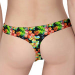 Tropical Hawaii Flowers Pattern Print Women's Thong