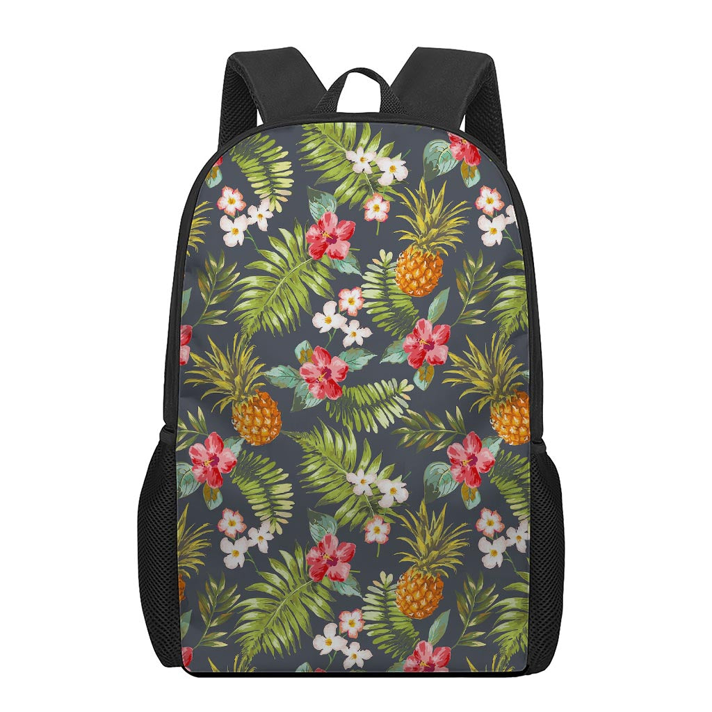 Tropical Hawaii Pineapple Pattern Print 17 Inch Backpack