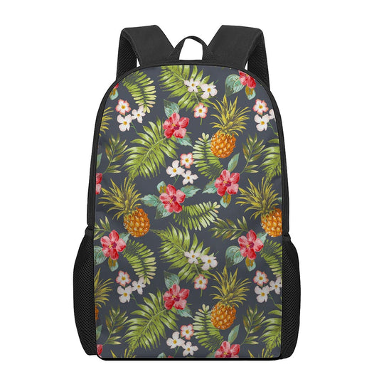 Tropical Hawaii Pineapple Pattern Print 17 Inch Backpack