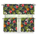 Tropical Hawaii Pineapple Pattern Print 3 Piece Kitchen Curtains