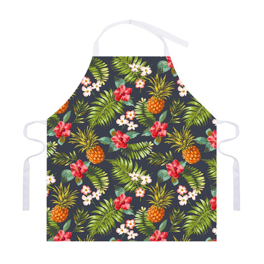 Tropical Hawaii Pineapple Pattern Print Adjustable Apron