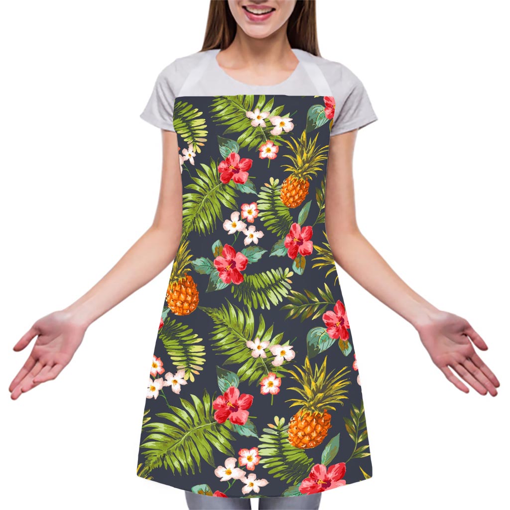 Tropical Hawaii Pineapple Pattern Print Adjustable Apron