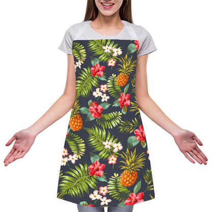 Tropical Hawaii Pineapple Pattern Print Adjustable Apron
