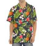 Tropical Hawaii Pineapple Pattern Print Aloha Shirt