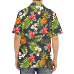 Tropical Hawaii Pineapple Pattern Print Aloha Shirt