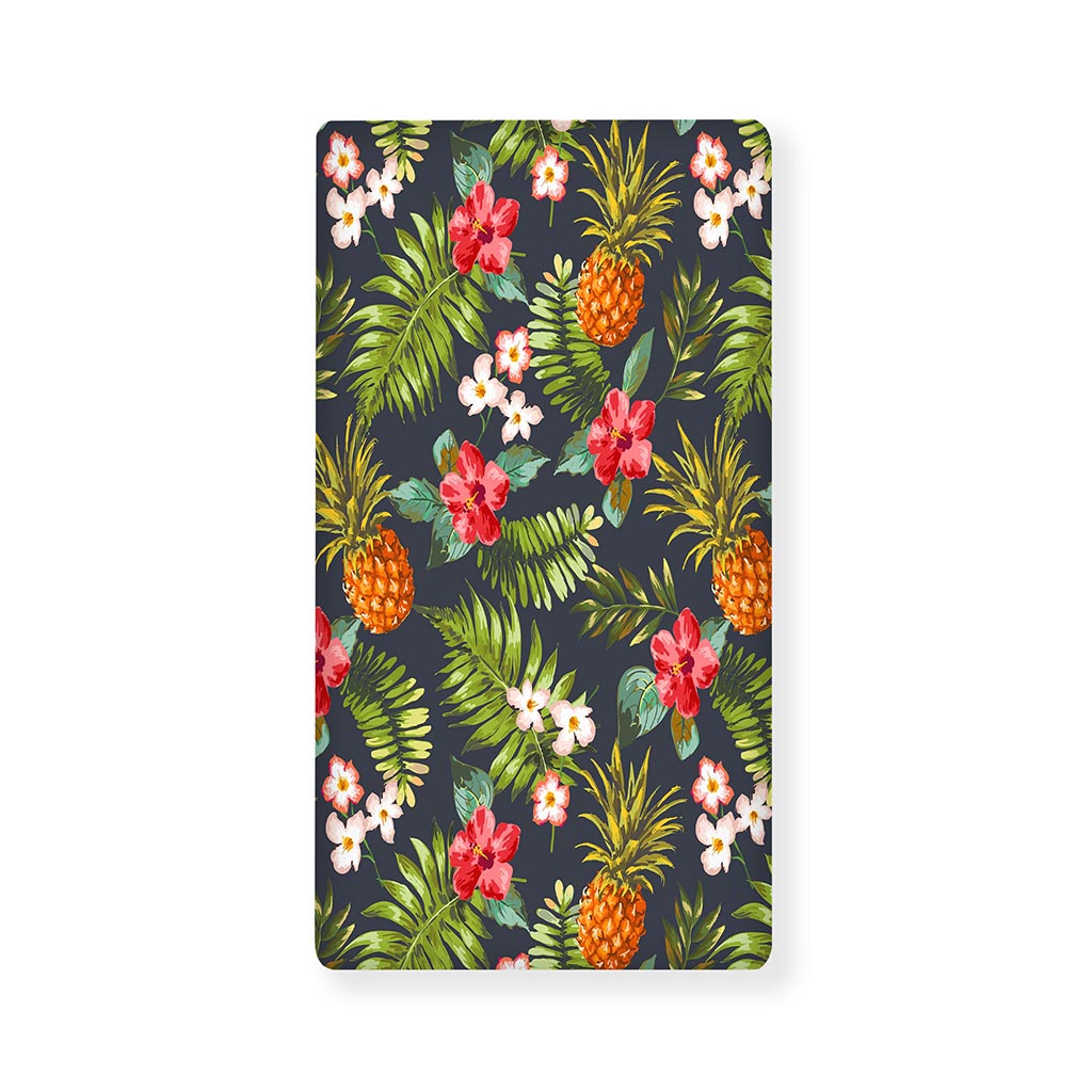 Tropical Hawaii Pineapple Pattern Print Baby Crib Sheet