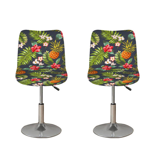 Tropical Hawaii Pineapple Pattern Print Bar Stool Covers