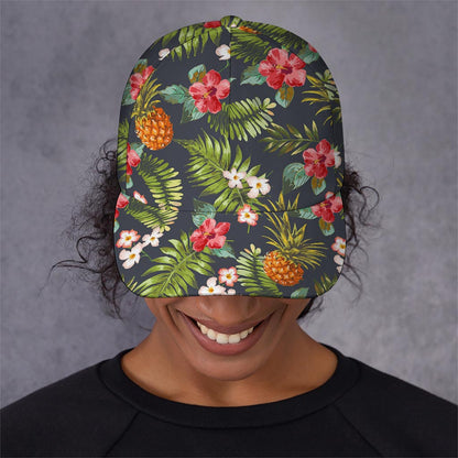 Tropical Hawaii Pineapple Pattern Print Baseball Cap
