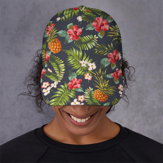 Tropical Hawaii Pineapple Pattern Print Baseball Cap