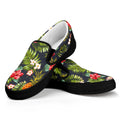 Tropical Hawaii Pineapple Pattern Print Black Slip On Sneakers