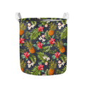 Tropical Hawaii Pineapple Pattern Print Collapsible Laundry Basket