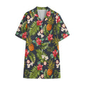 Tropical Hawaii Pineapple Pattern Print Cotton Hawaiian Shirt