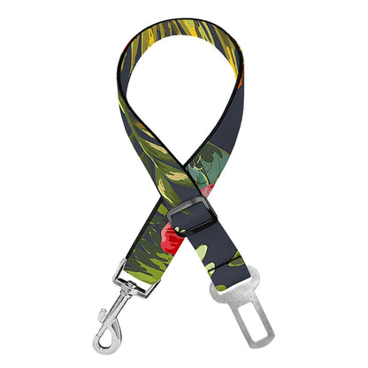 Tropical Hawaii Pineapple Pattern Print Dog Seat Belt