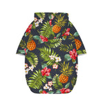 Tropical Hawaii Pineapple Pattern Print Dog Zip Up Hoodie