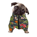 Tropical Hawaii Pineapple Pattern Print Dog Zip Up Jacket