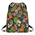 Tropical Hawaii Pineapple Pattern Print Drawstring Backpack
