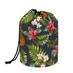Tropical Hawaii Pineapple Pattern Print Drawstring Makeup Bag