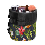 Tropical Hawaii Pineapple Pattern Print Drawstring Makeup Bag
