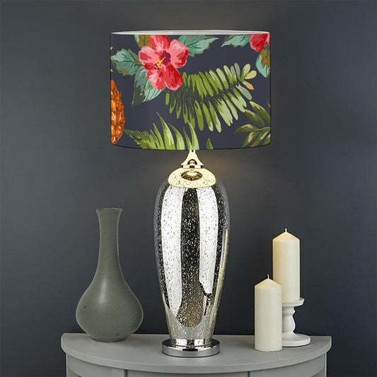 Tropical Hawaii Pineapple Pattern Print Drum Lamp Shade
