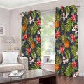 Tropical Hawaii Pineapple Pattern Print Extra Wide Grommet Curtains