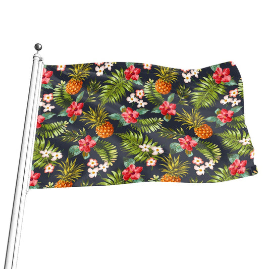 Tropical Hawaii Pineapple Pattern Print Flag