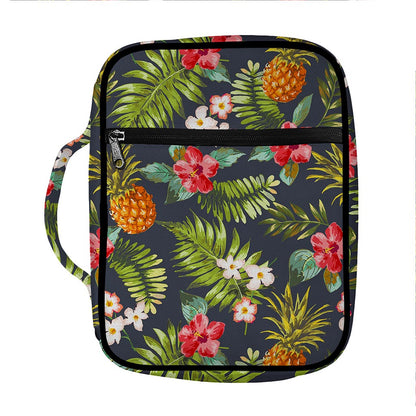 Tropical Hawaii Pineapple Pattern Print Front Pocket Bible Bag