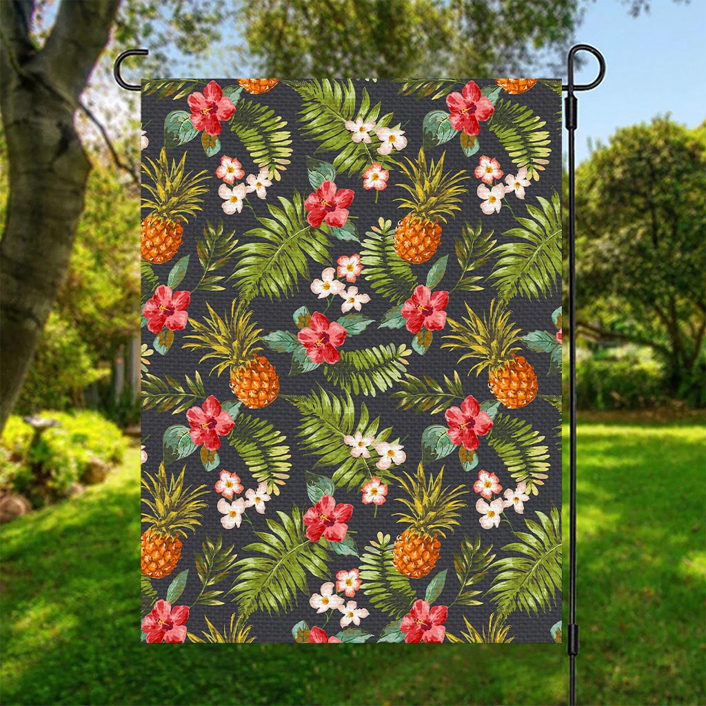 Tropical Hawaii Pineapple Pattern Print Garden Flag