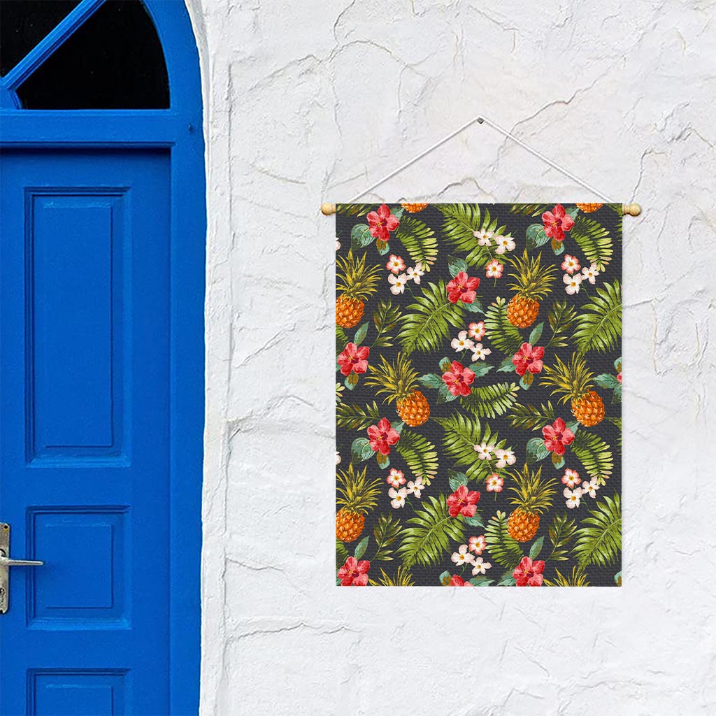 Tropical Hawaii Pineapple Pattern Print Garden Flag