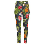 Tropical Hawaii Pineapple Pattern Print High-Waisted Pocket Leggings