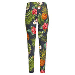 Tropical Hawaii Pineapple Pattern Print High-Waisted Pocket Leggings