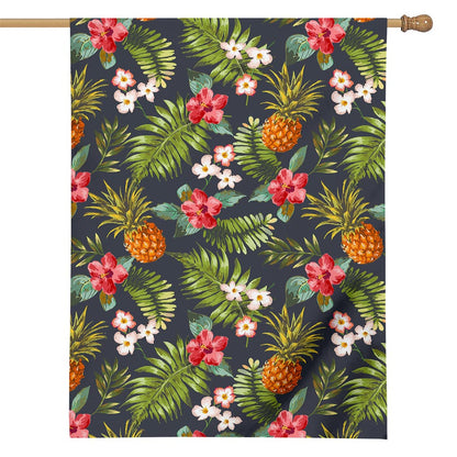 Tropical Hawaii Pineapple Pattern Print House Flag