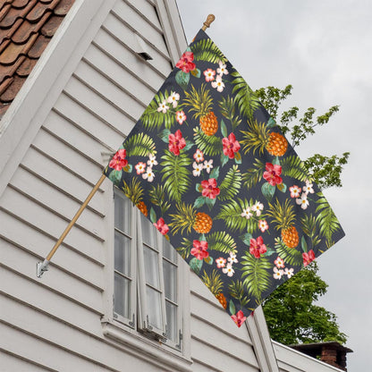 Tropical Hawaii Pineapple Pattern Print House Flag