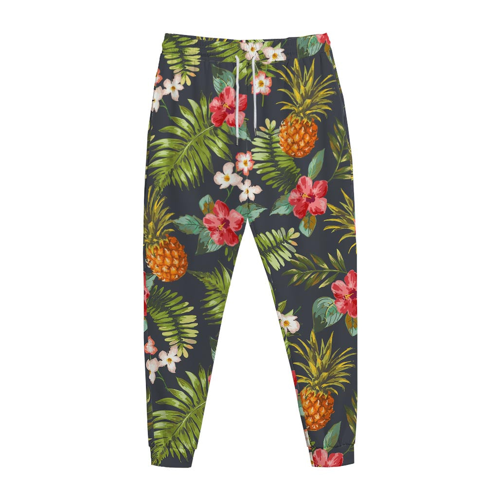 Tropical Hawaii Pineapple Pattern Print Jogger Pants
