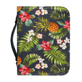 Tropical Hawaii Pineapple Pattern Print Leather Bible Cover