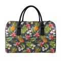 Tropical Hawaii Pineapple Pattern Print Leather Duffel Bag