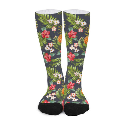 Tropical Hawaii Pineapple Pattern Print Long Socks