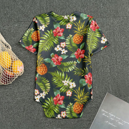 Tropical Hawaii Pineapple Pattern Print Men's Bodysuit