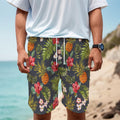 Tropical Hawaii Pineapple Pattern Print Men's Cargo Shorts