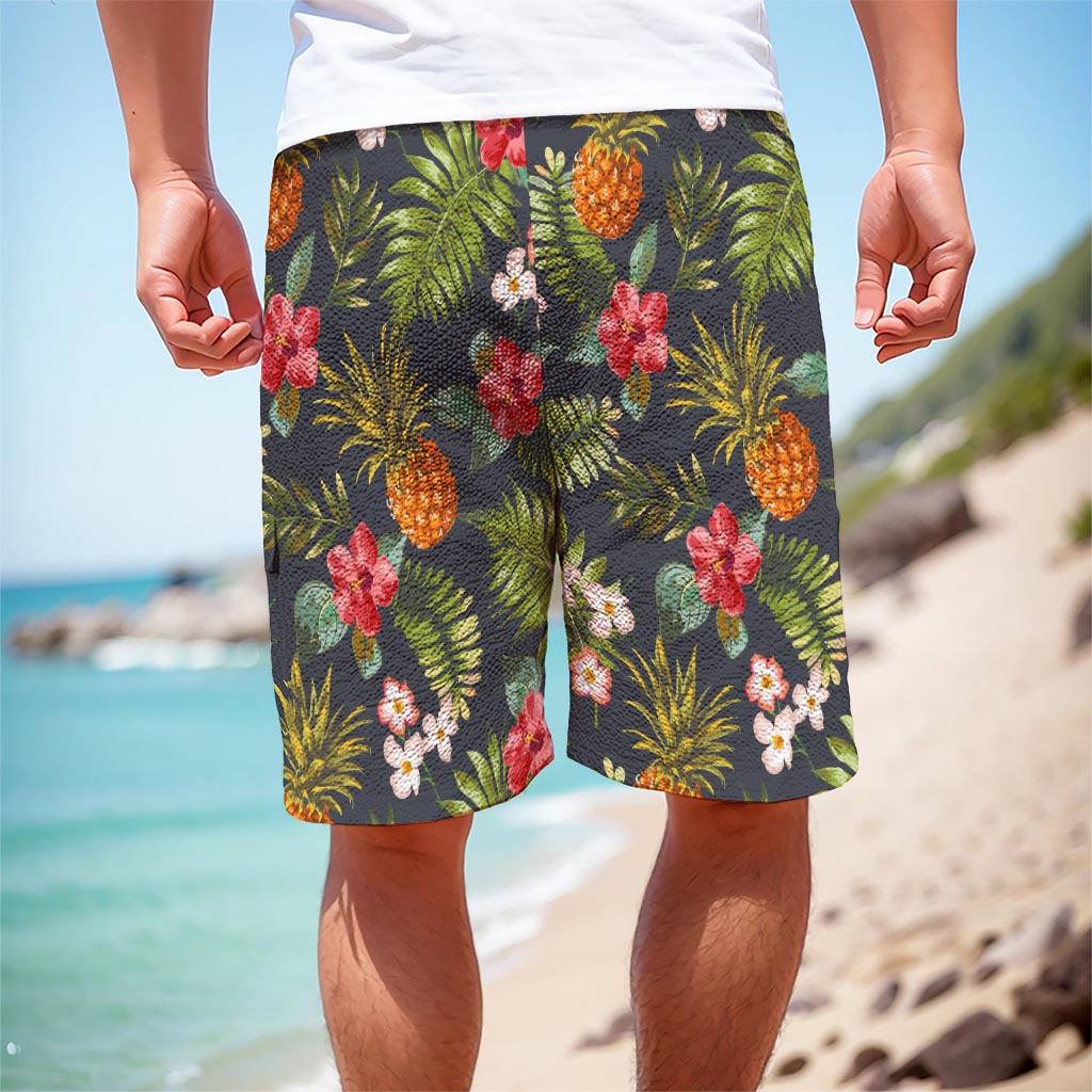 Tropical Hawaii Pineapple Pattern Print Men's Cargo Shorts