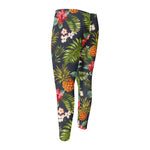 Tropical Hawaii Pineapple Pattern Print Men's Compression Pants
